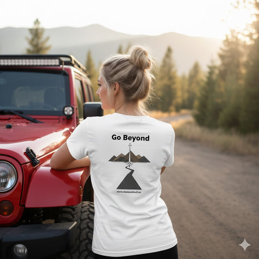"Go Beyond" Ladies Fitted Crew Neck T-Shirt