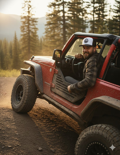 "Built to Roam" Trucker Hat - Stone and Soil